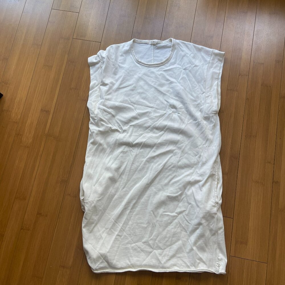 Rag & Bone White Boxy Mini Tee Dress - Women's Medium